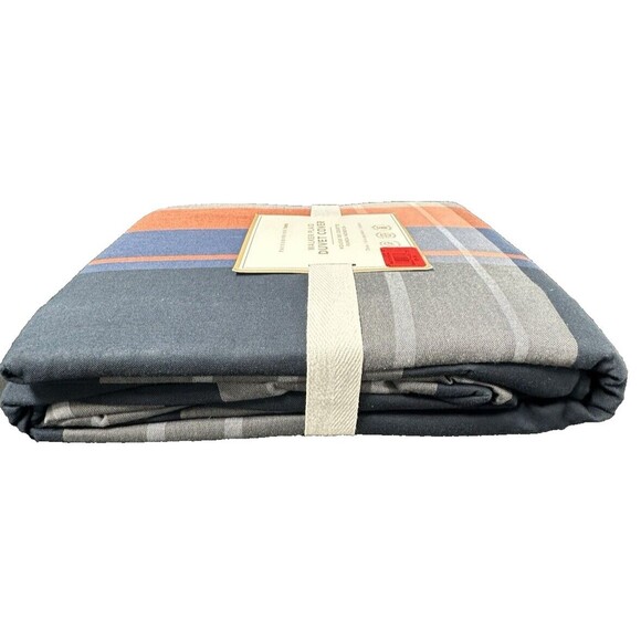 Pottery Barn Teen Walker Red and Blue Plaid Twin Duvet Cover New with Tags - Picture 3 of 5